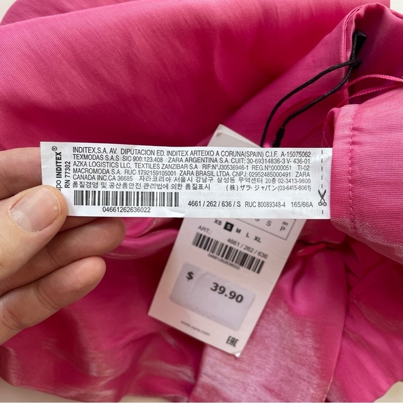 NWT Zara Shimmery Mini Skirt Bow Waist Small - Picture 8 of 9